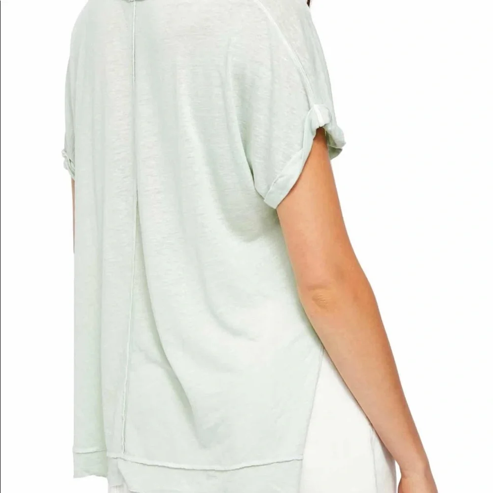 Free People Under The Sun Heathered Knit Tee NWT - Picture 2 of 7